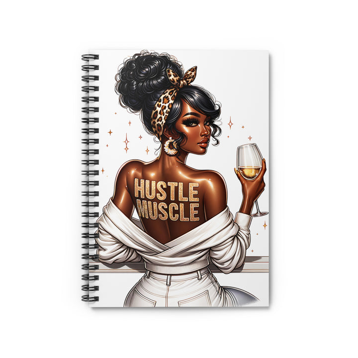 Hustle Muscle Spiral Notebook - Inspirational Journal for Women