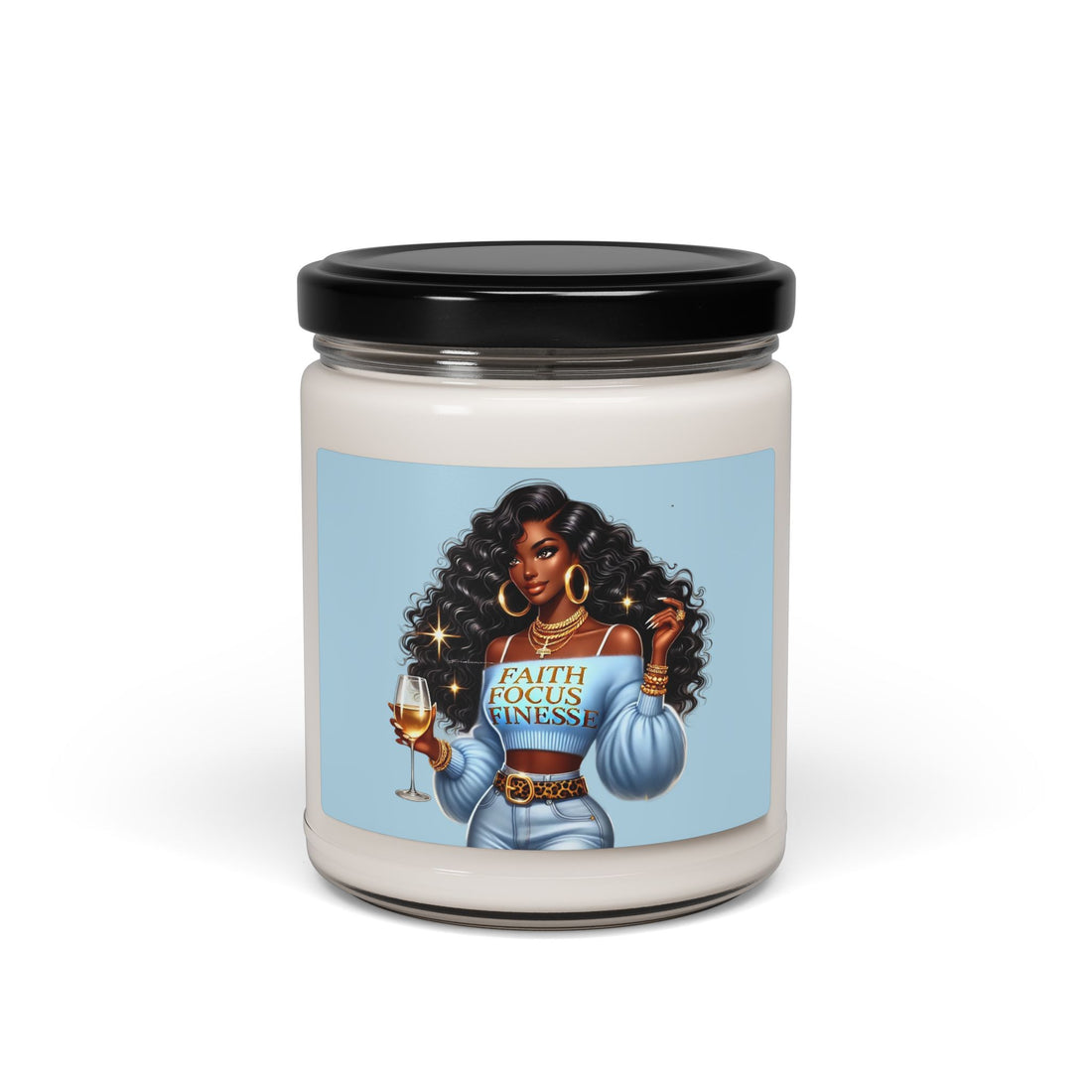 Faith Focus Finesse Scented Soy Candle - 9oz | Relaxing Aroma for Empowerment & Self-Care