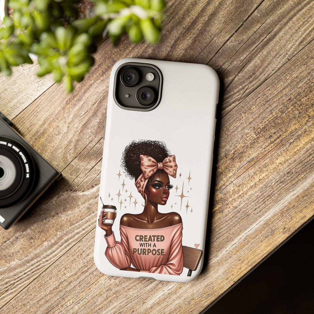 Created With A Purpose Phone Case – Chic Strong Woman Design