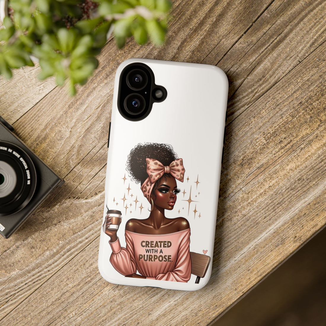 Created With A Purpose Phone Case – Chic Strong Woman Design