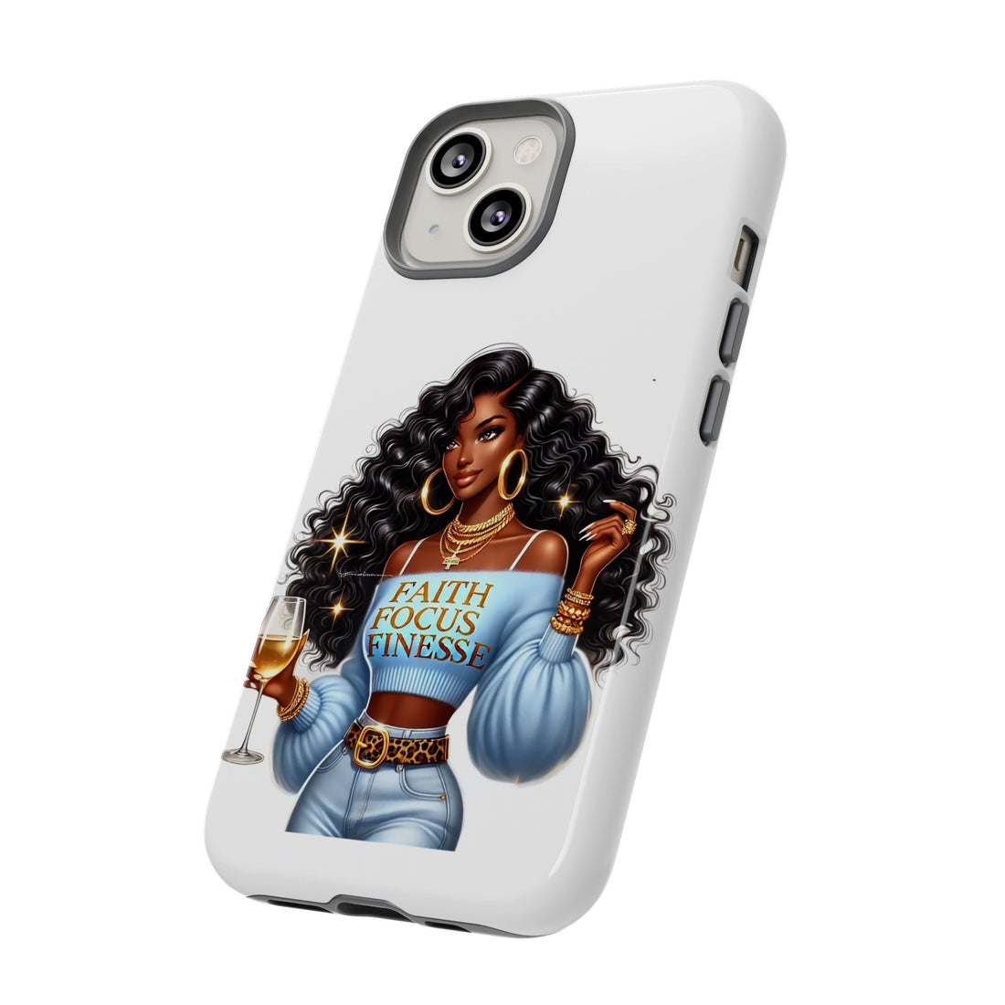 Faith Focus Finesse Phone Case – Chic Strong Woman Design