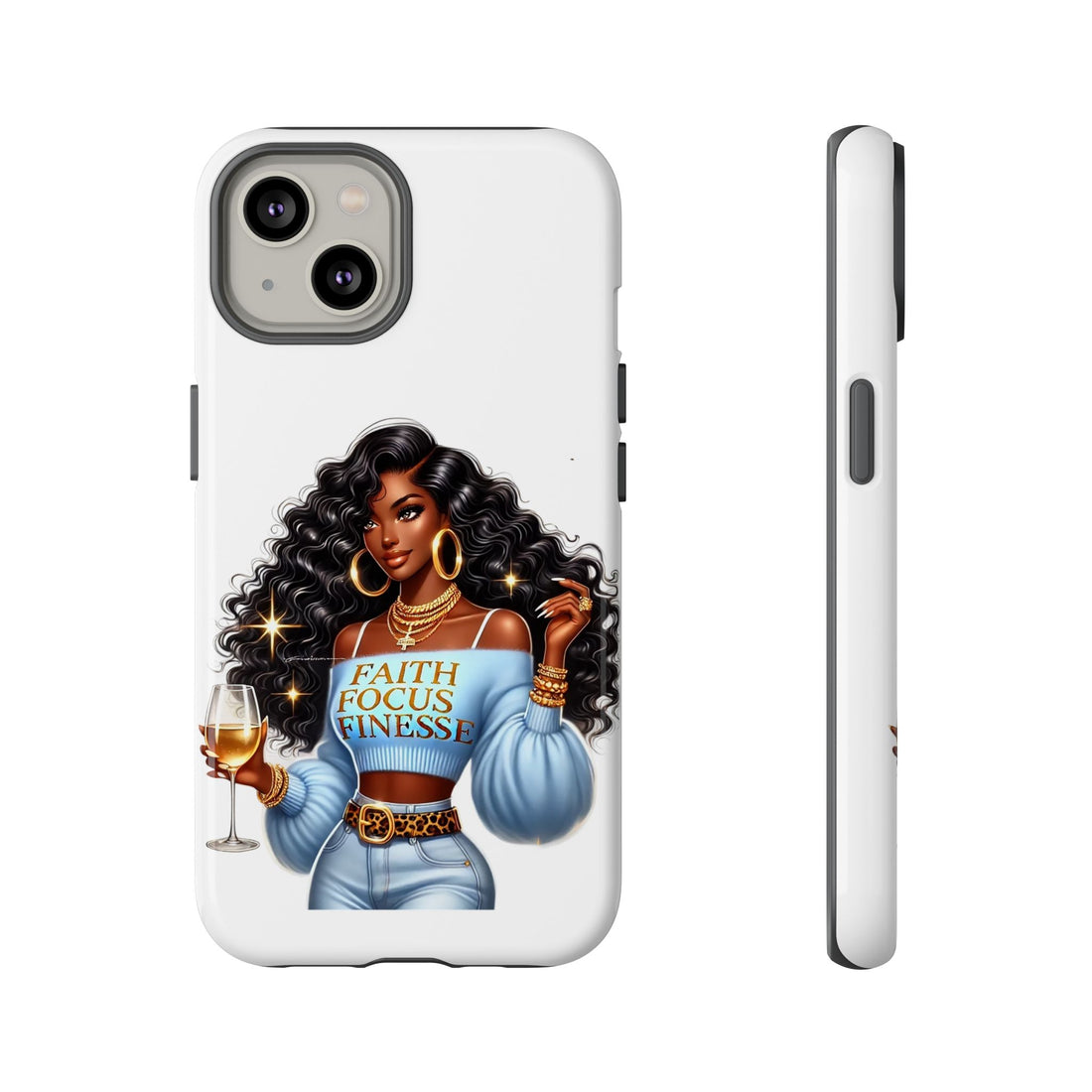 Faith Focus Finesse Phone Case – Chic Strong Woman Design