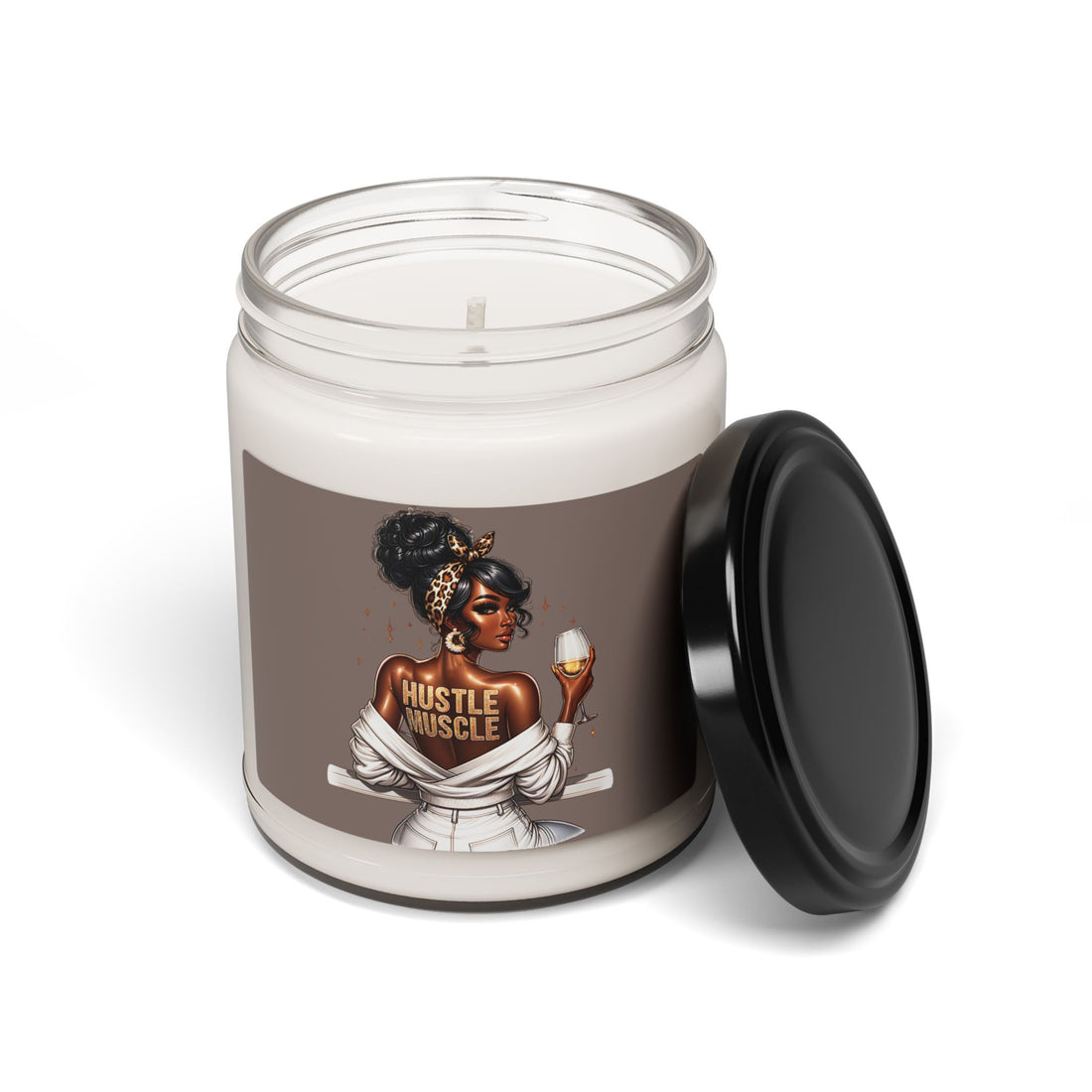 Hustle Muscle Scented Soy Candle - 9oz | Relaxing Aroma for Empowerment & Self-Care