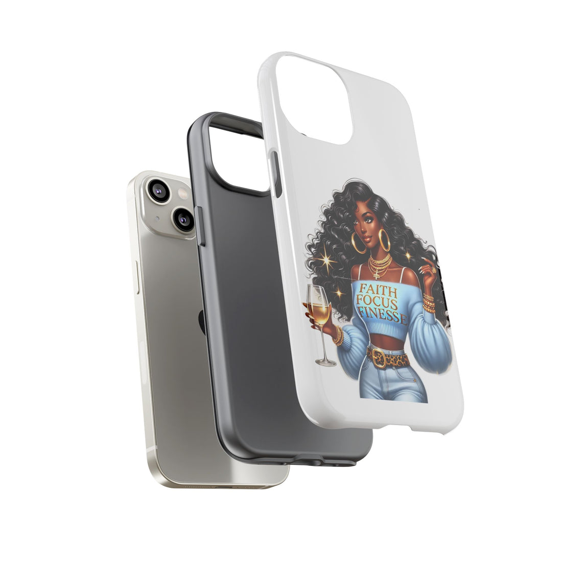 Faith Focus Finesse Phone Case – Chic Strong Woman Design