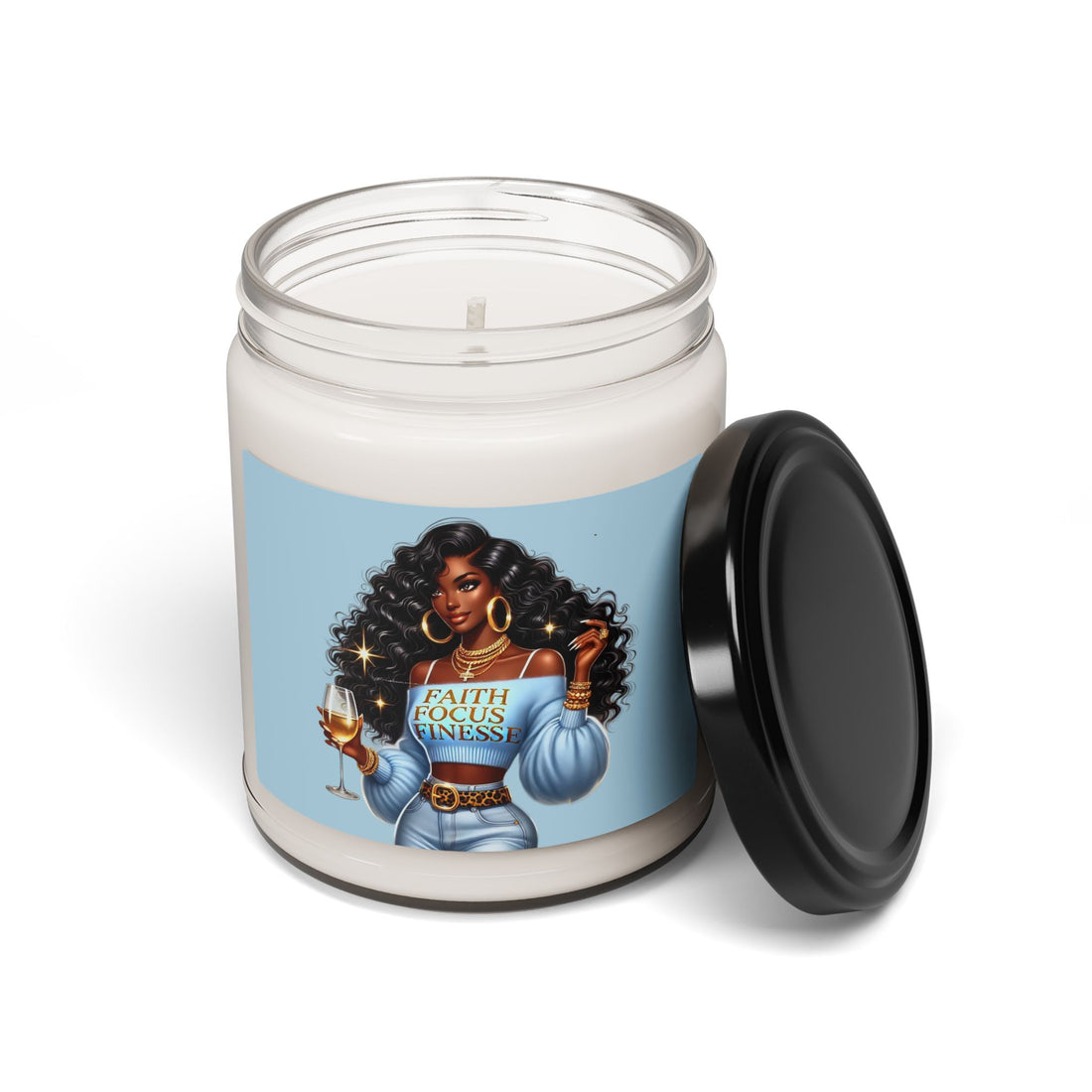 Faith Focus Finesse Scented Soy Candle - 9oz | Relaxing Aroma for Empowerment & Self-Care