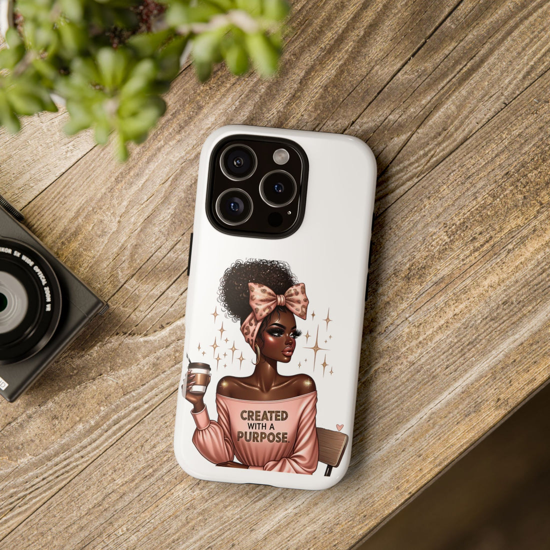 Created With A Purpose Phone Case – Chic Strong Woman Design