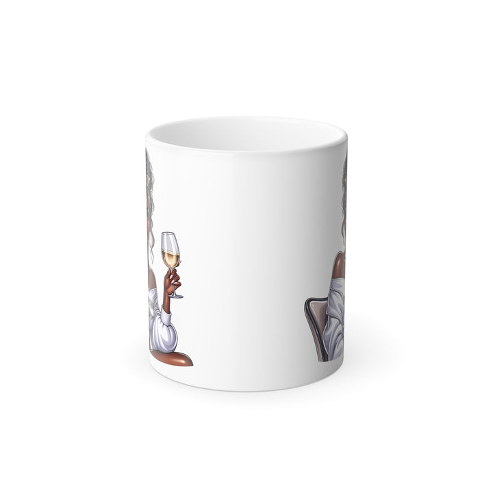 Elegant Color Morphing Mug with Glamorous Wine Vibes