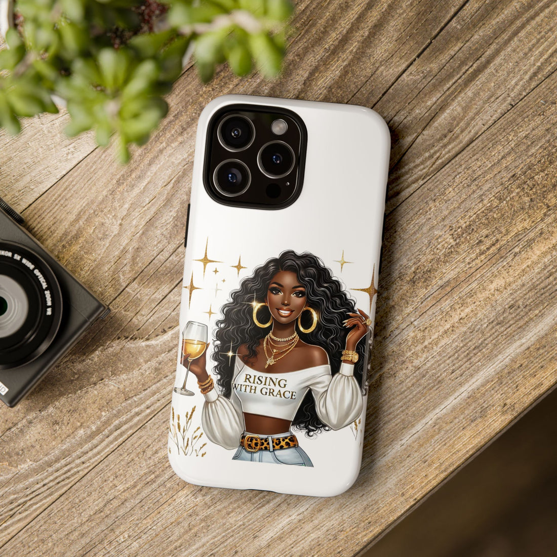 Rising With Grace Phone Case – Chic Strong Woman Design