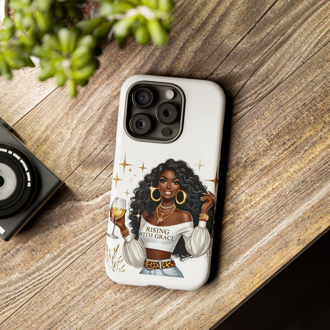 Rising With Grace Phone Case – Chic Strong Woman Design