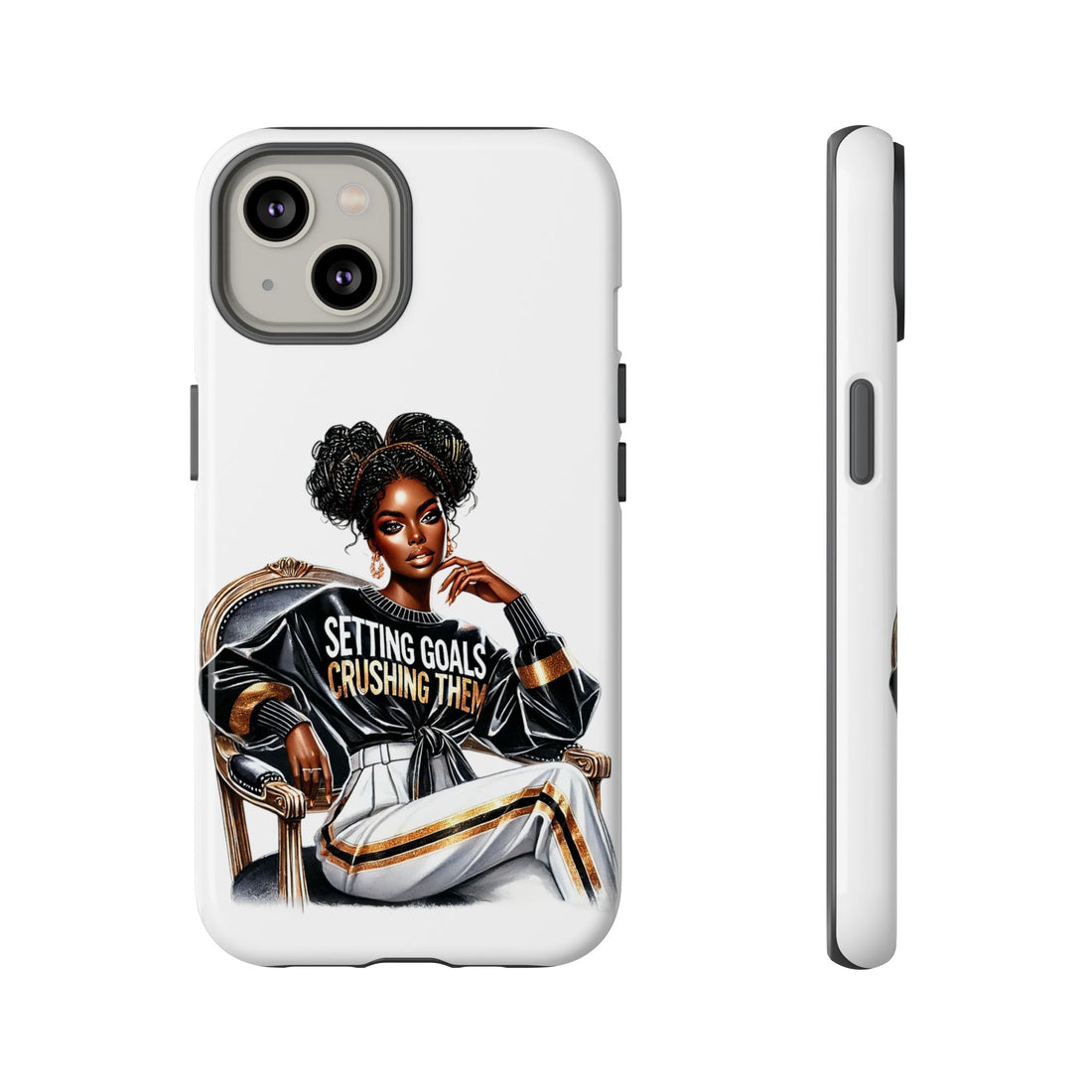 Setting Goals Crushing Them Phone Case – Chic Strong Woman Design