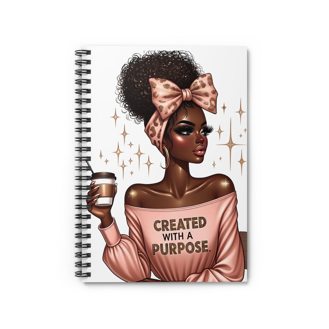 Created With A Purpose Spiral Notebook - Inspirational Journal for Women