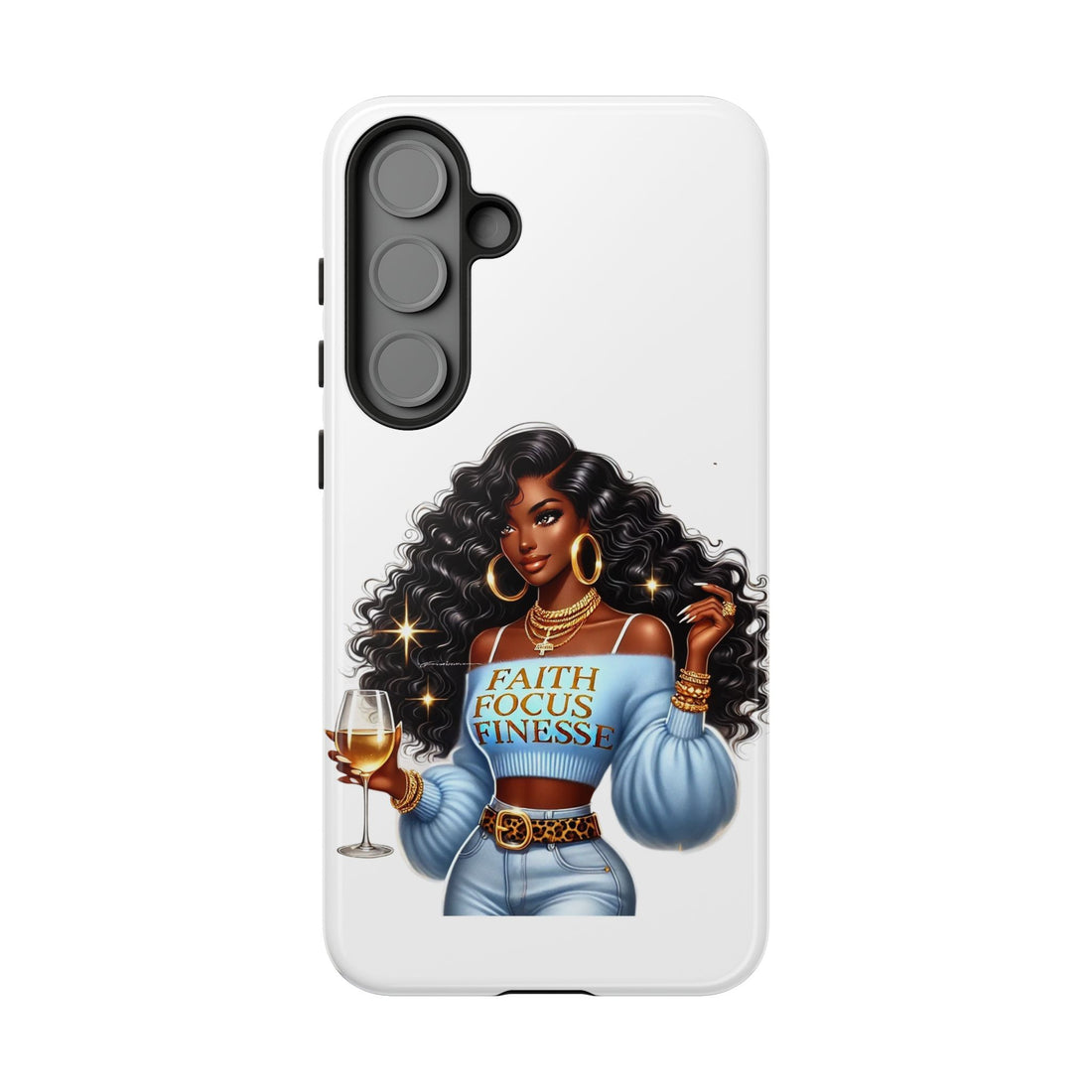 Faith Focus Finesse Phone Case – Chic Strong Woman Design