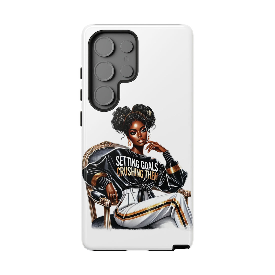 Setting Goals Crushing Them Phone Case – Chic Strong Woman Design