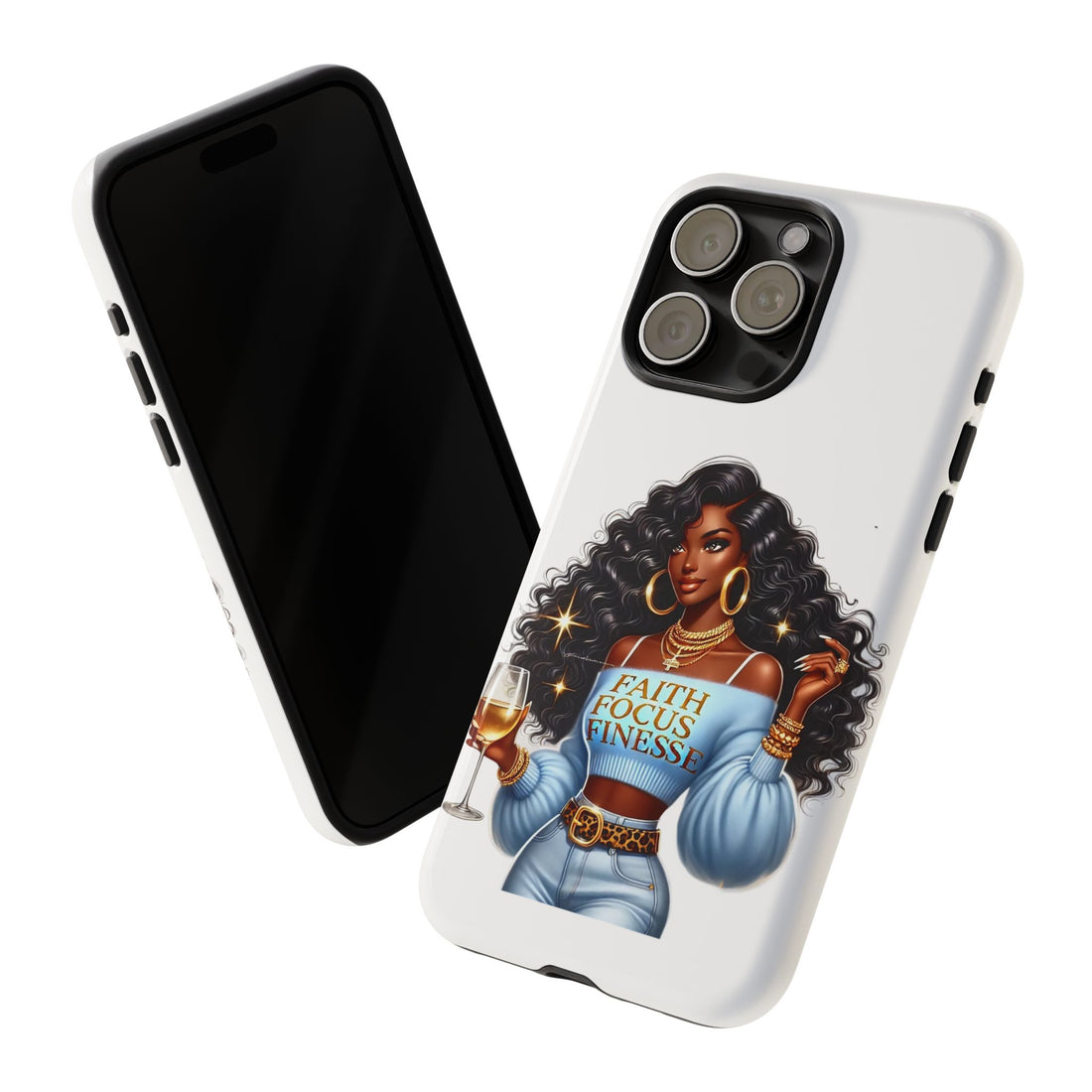 Faith Focus Finesse Phone Case – Chic Strong Woman Design