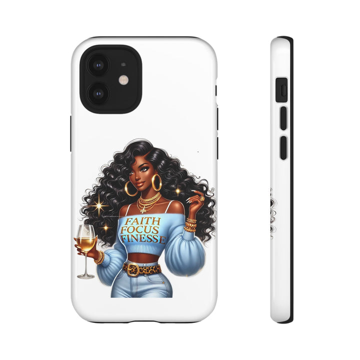 Faith Focus Finesse Phone Case – Chic Strong Woman Design