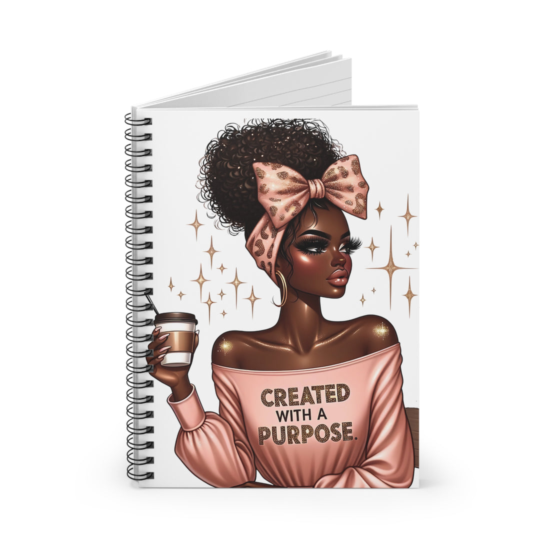 Created With A Purpose Spiral Notebook - Inspirational Journal for Women