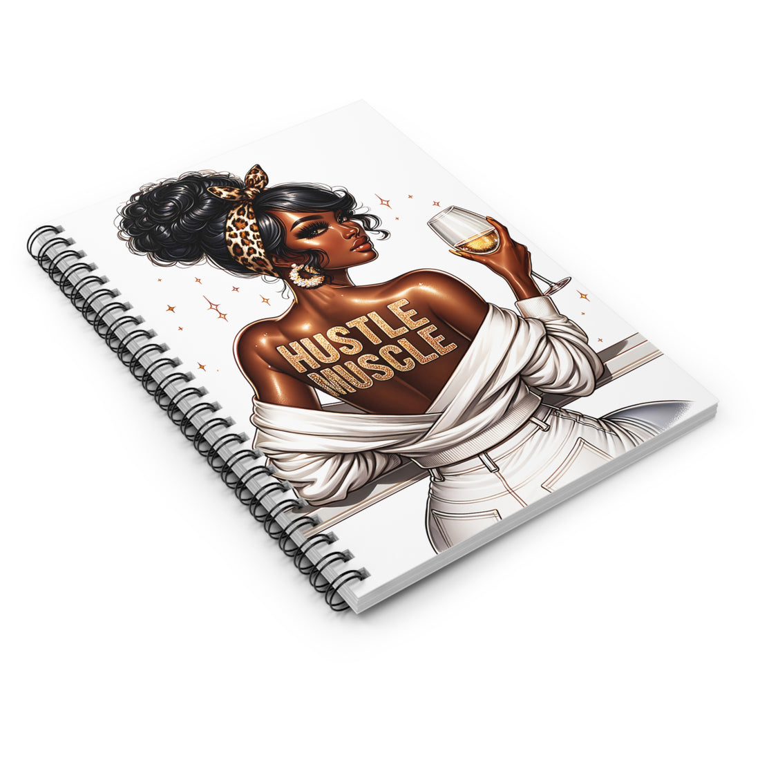 Hustle Muscle Spiral Notebook - Inspirational Journal for Women