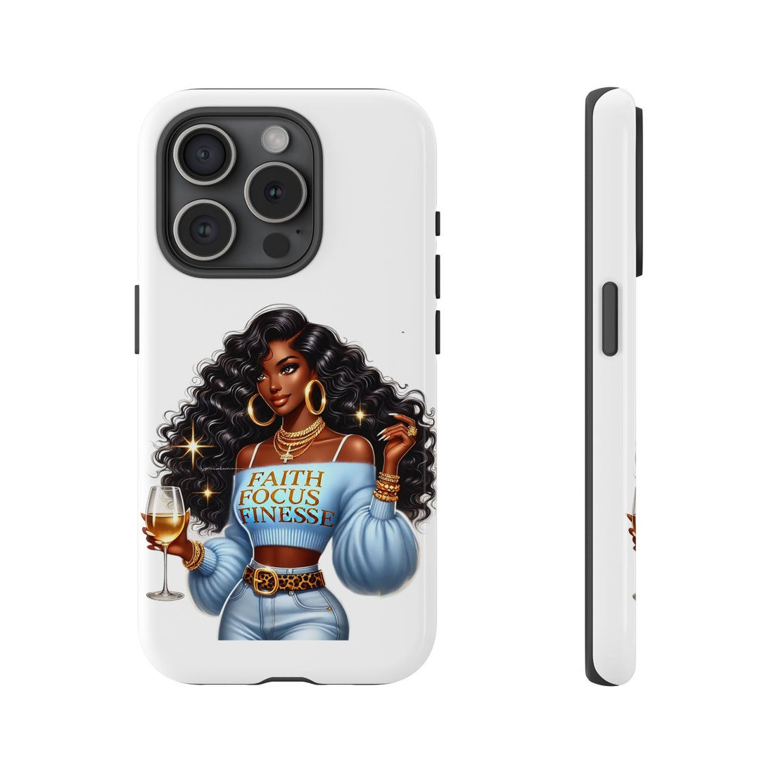 Faith Focus Finesse Phone Case – Chic Strong Woman Design