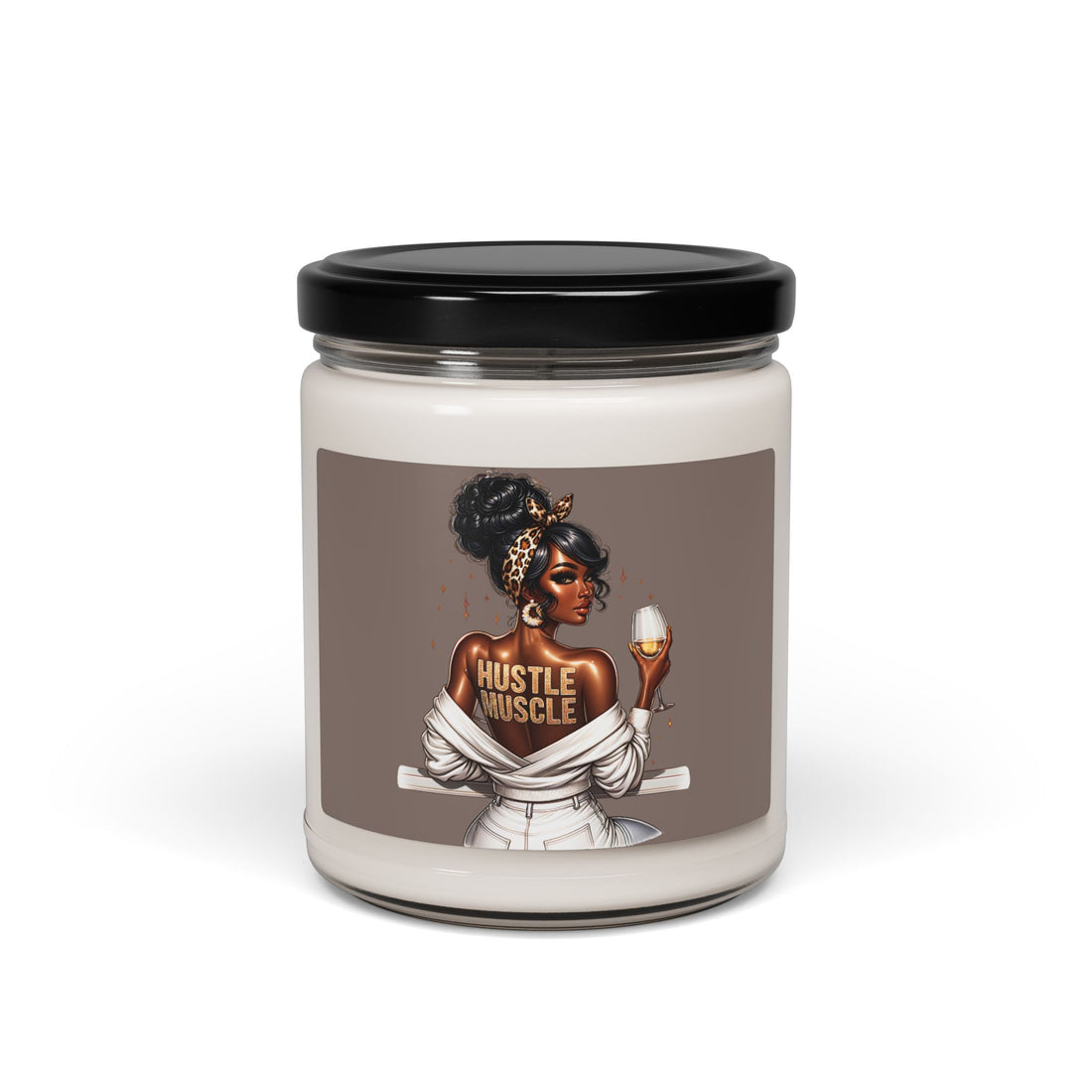 Hustle Muscle Scented Soy Candle - 9oz | Relaxing Aroma for Empowerment & Self-Care