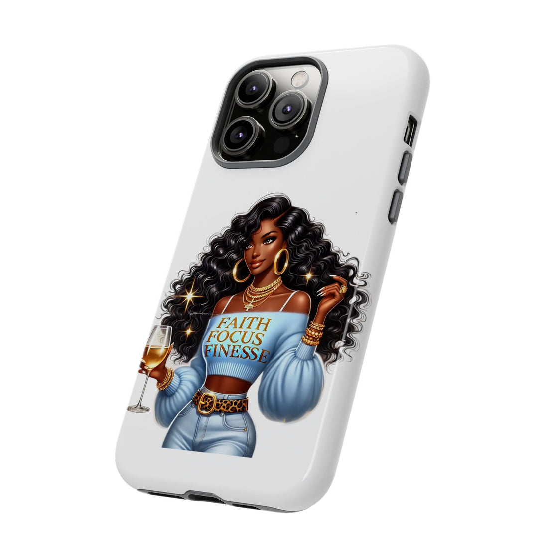 Faith Focus Finesse Phone Case – Chic Strong Woman Design