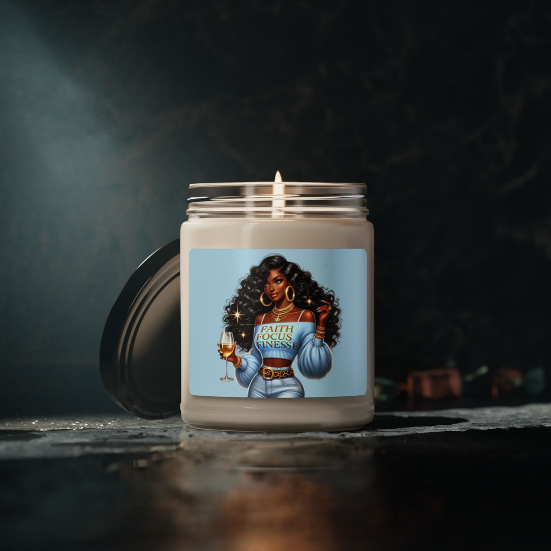 Faith Focus Finesse Scented Soy Candle - 9oz | Relaxing Aroma for Empowerment & Self-Care