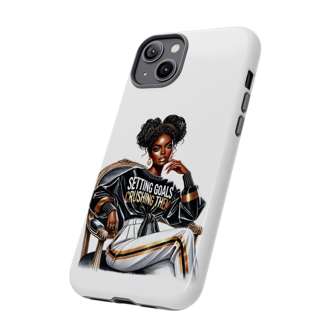 Setting Goals Crushing Them Phone Case – Chic Strong Woman Design