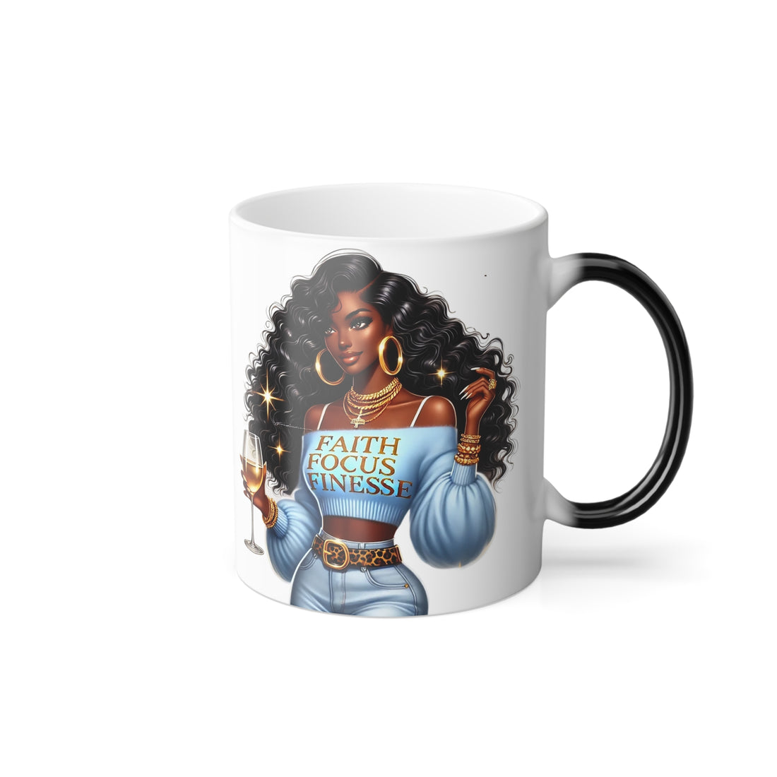 Faith Focus Finesse Elegant Color Morphing Mug