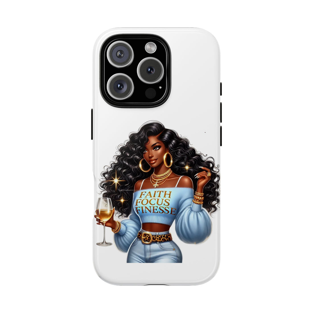 Faith Focus Finesse Phone Case – Chic Strong Woman Design