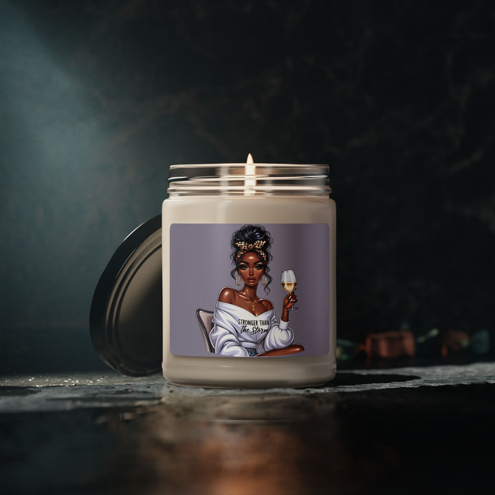 Stronger Than The Storm Scented Soy Candle - 9oz | Relaxing Aroma for Empowerment & Self-Care