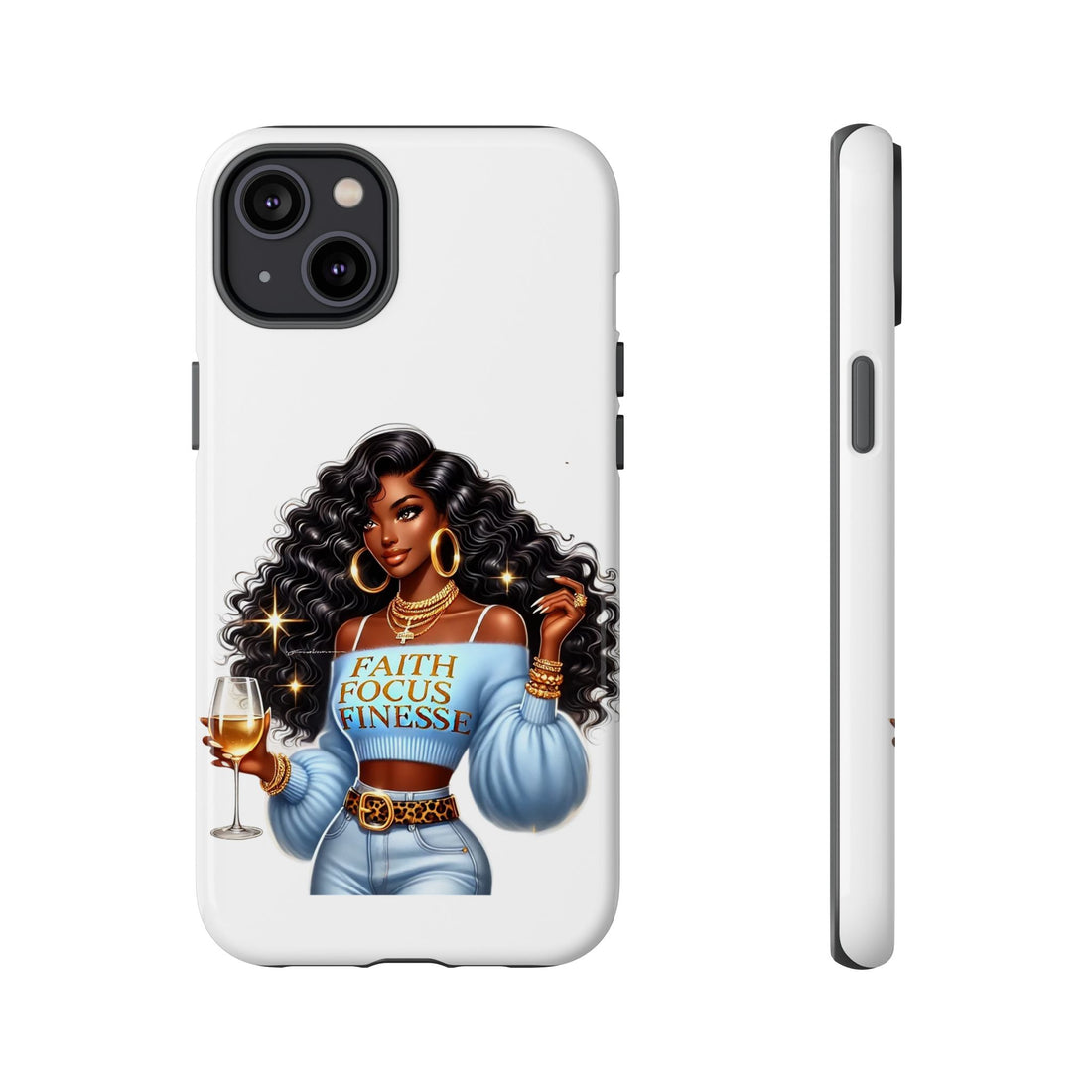 Faith Focus Finesse Phone Case – Chic Strong Woman Design