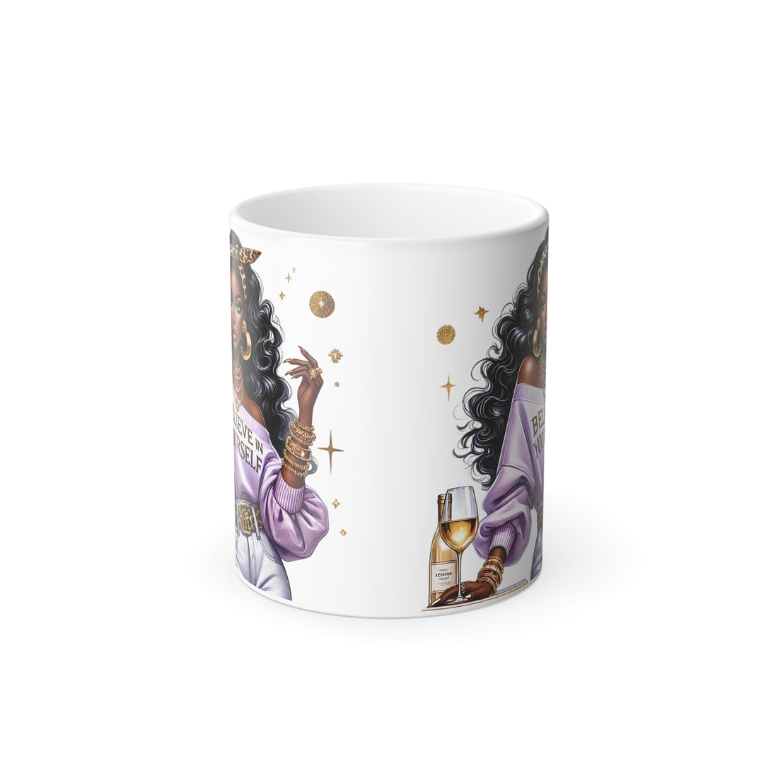 Believe In Yourself Elegant Color Morphing Mug