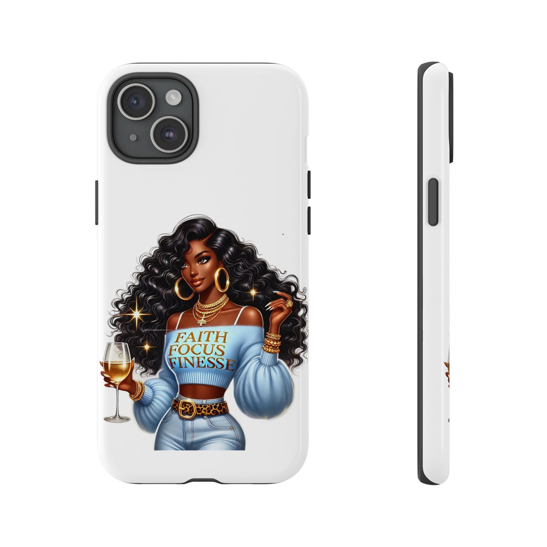 Faith Focus Finesse Phone Case – Chic Strong Woman Design