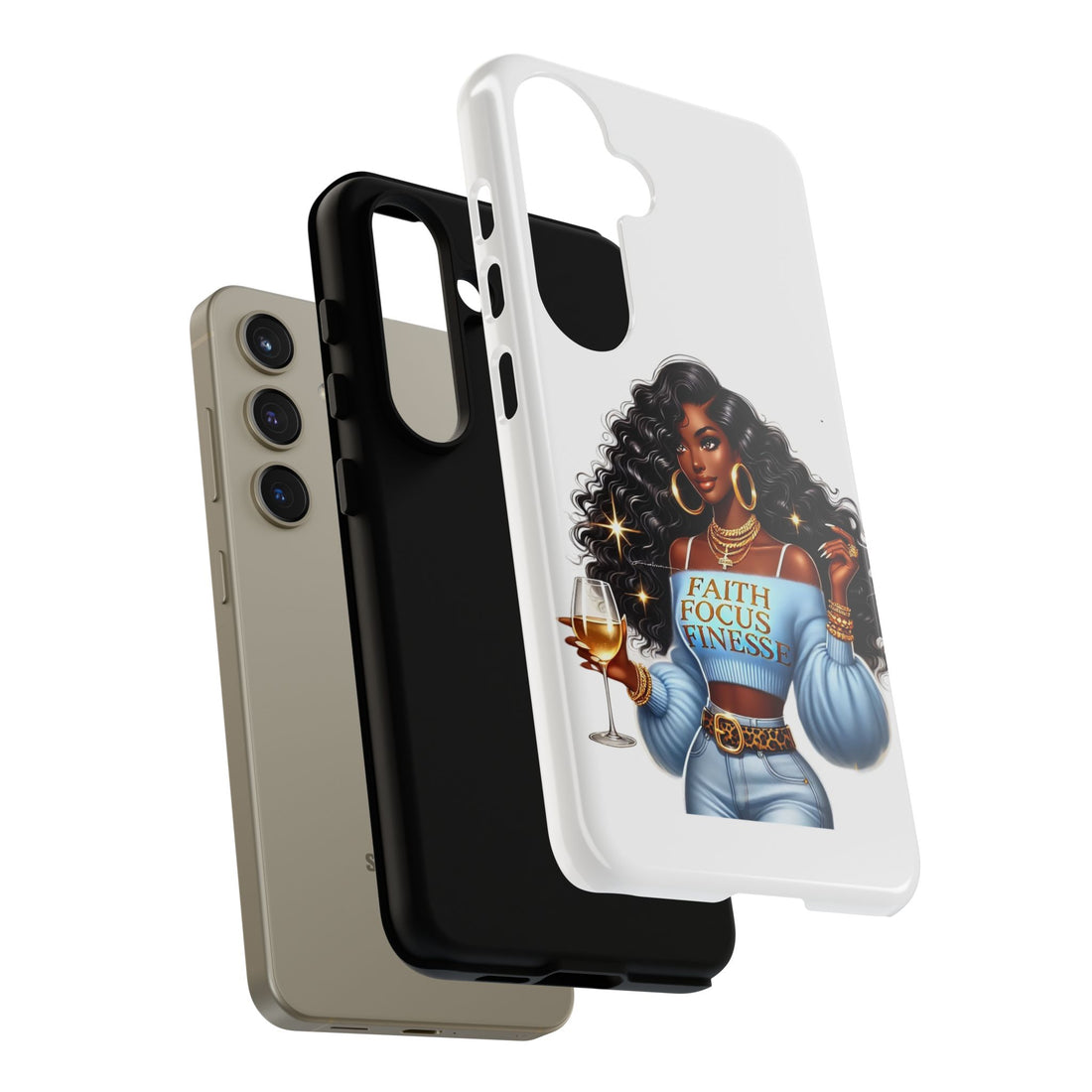 Faith Focus Finesse Phone Case – Chic Strong Woman Design