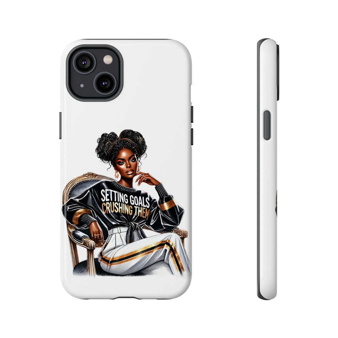 Setting Goals Crushing Them Phone Case – Chic Strong Woman Design