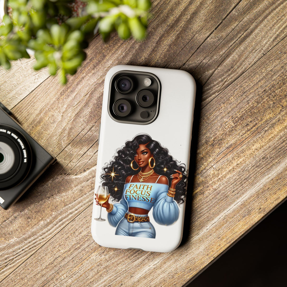 Faith Focus Finesse Phone Case – Chic Strong Woman Design