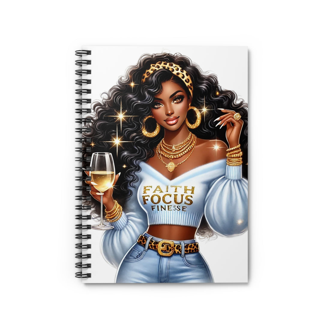 Faith Focus Finesse Spiral Notebook - Inspirational Journal for Women