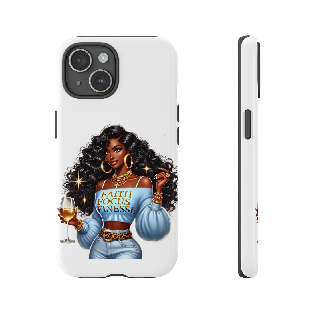 Faith Focus Finesse Phone Case – Chic Strong Woman Design