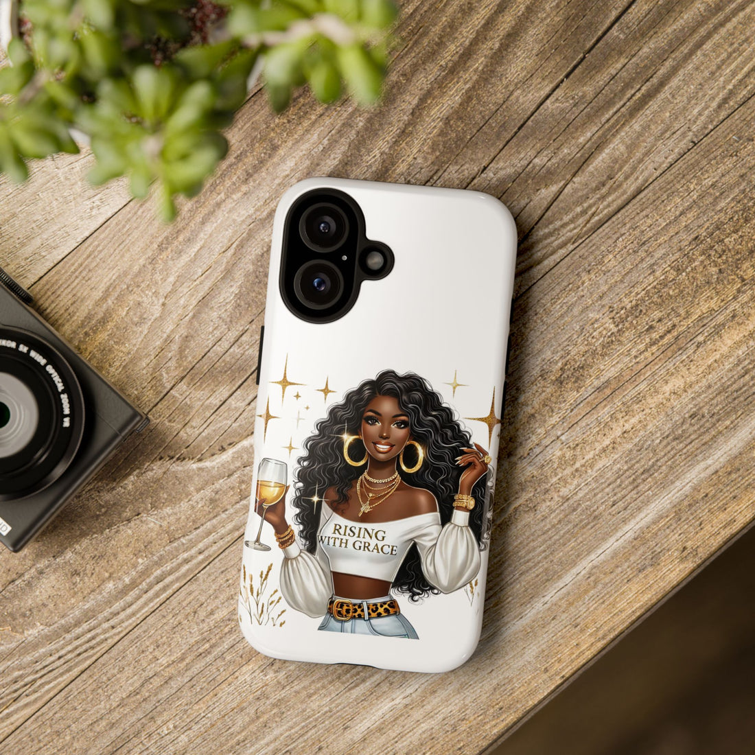 Rising With Grace Phone Case – Chic Strong Woman Design