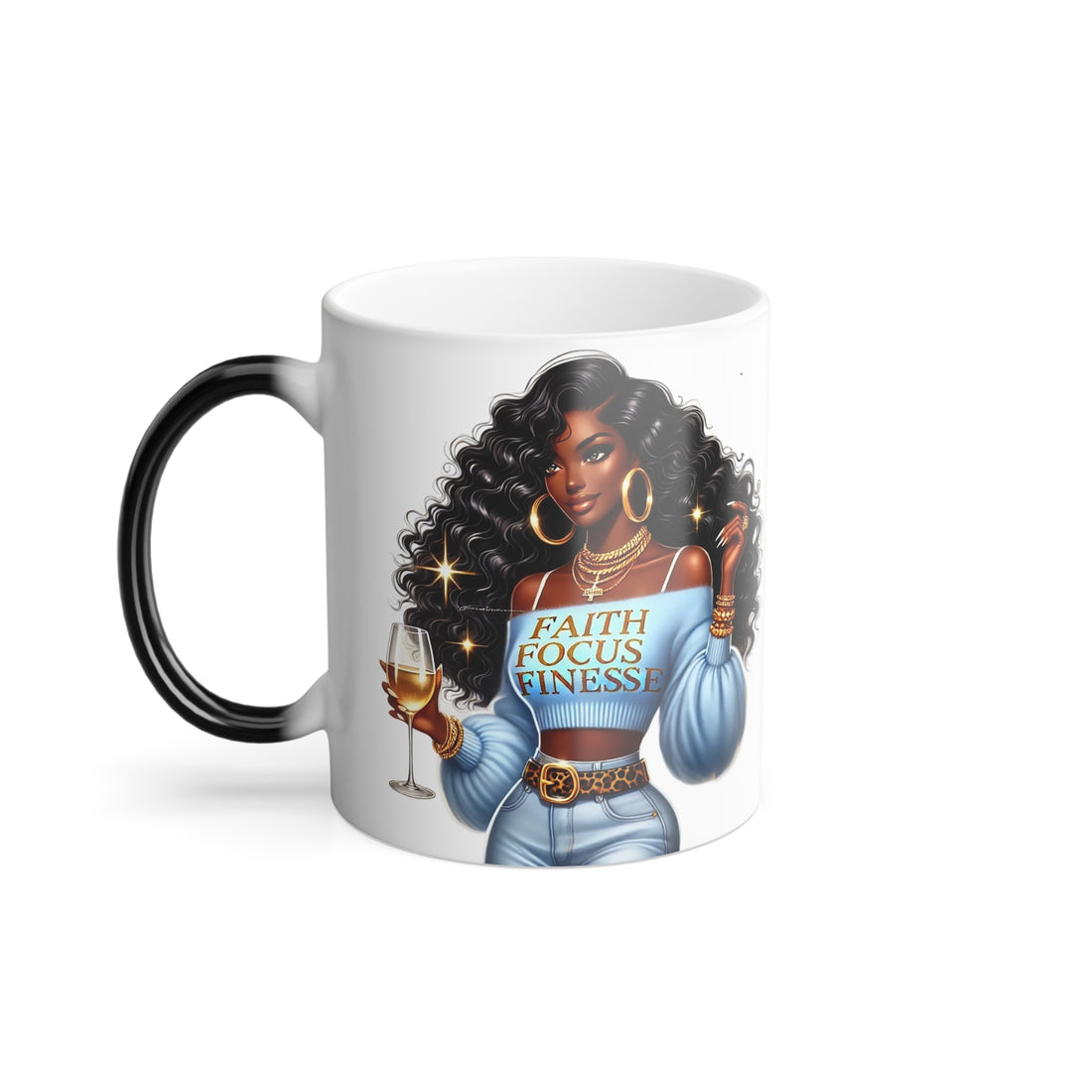 Faith Focus Finesse Elegant Color Morphing Mug