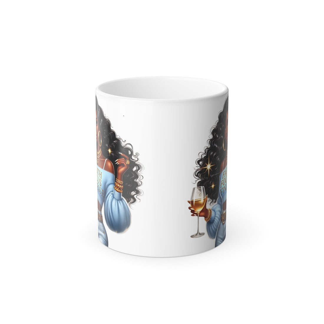 Faith Focus Finesse Elegant Color Morphing Mug