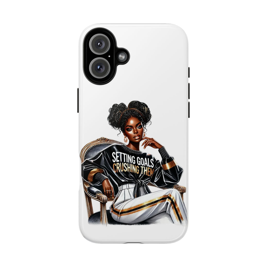 Setting Goals Crushing Them Phone Case – Chic Strong Woman Design