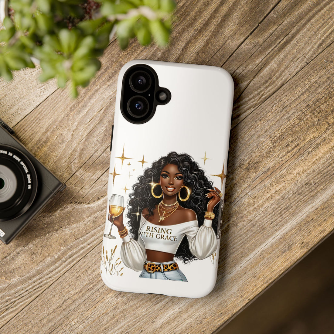 Rising With Grace Phone Case – Chic Strong Woman Design