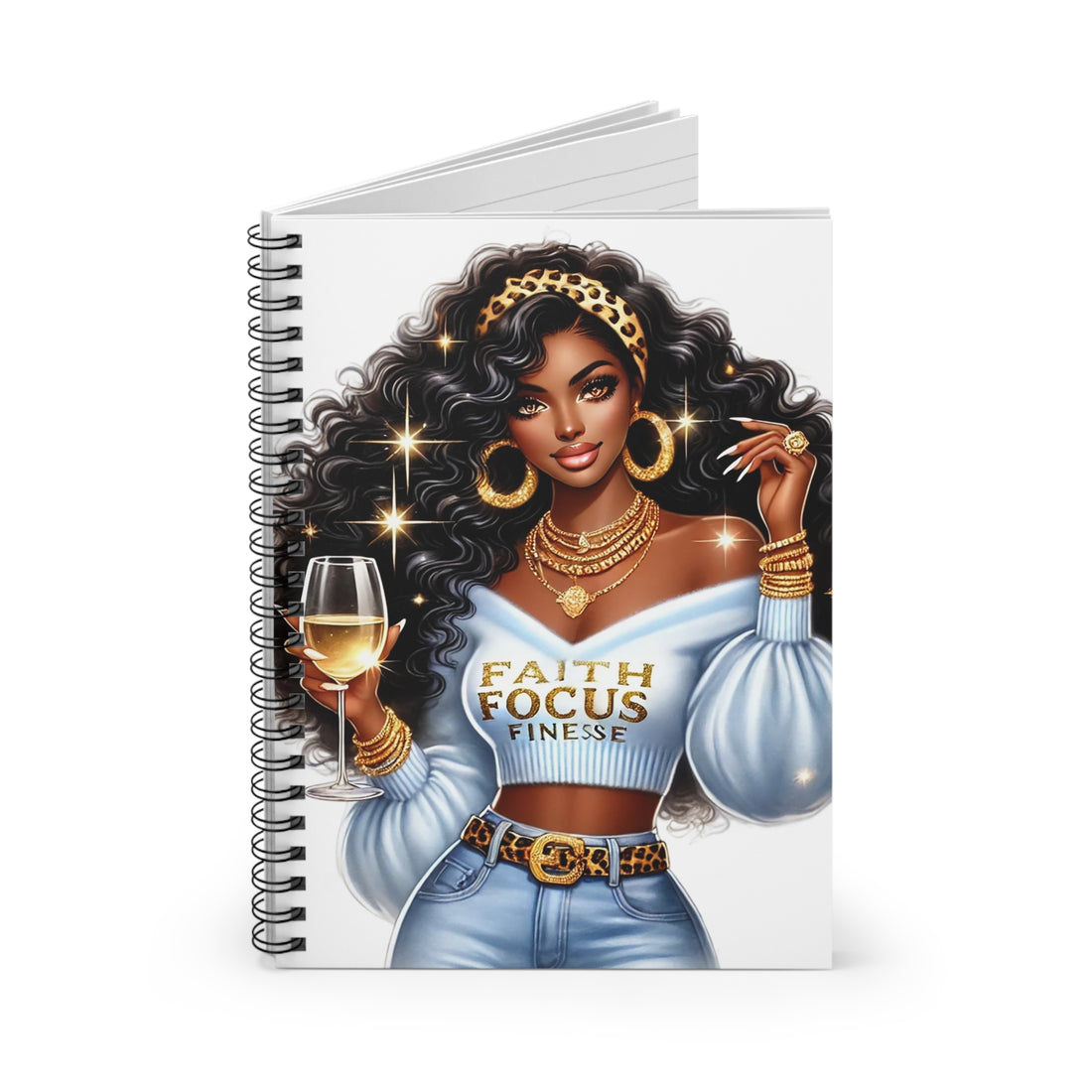 Faith Focus Finesse Spiral Notebook - Inspirational Journal for Women