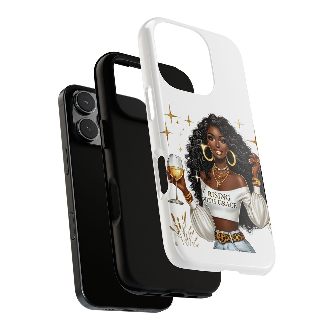 Rising With Grace Phone Case – Chic Strong Woman Design