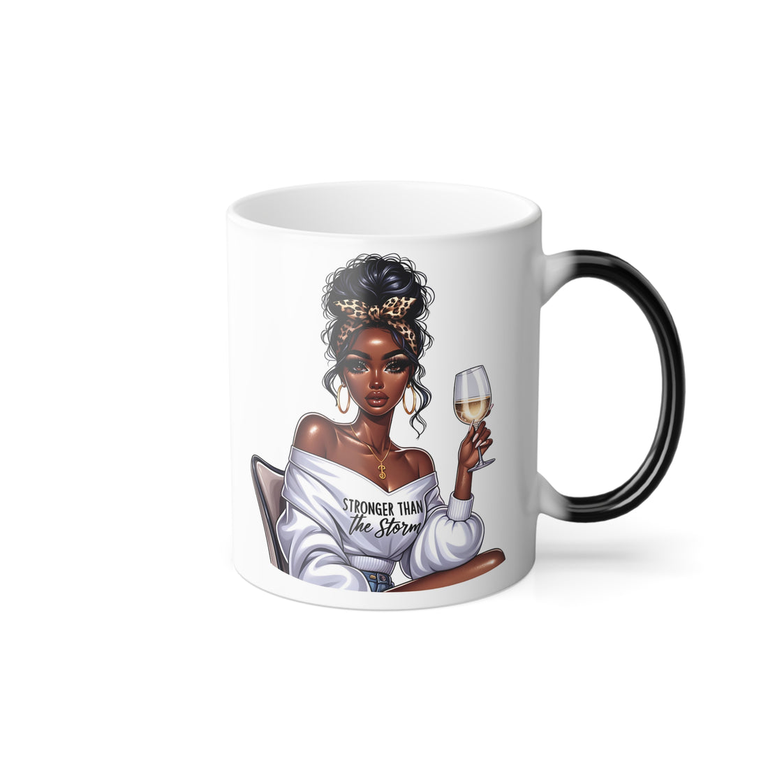 Elegant Color Morphing Mug with Glamorous Wine Vibes