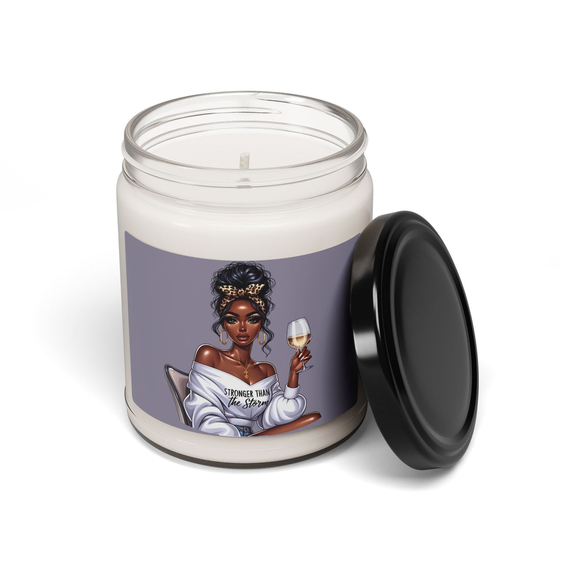 Stronger Than The Storm Scented Soy Candle - 9oz | Relaxing Aroma for Empowerment & Self-Care