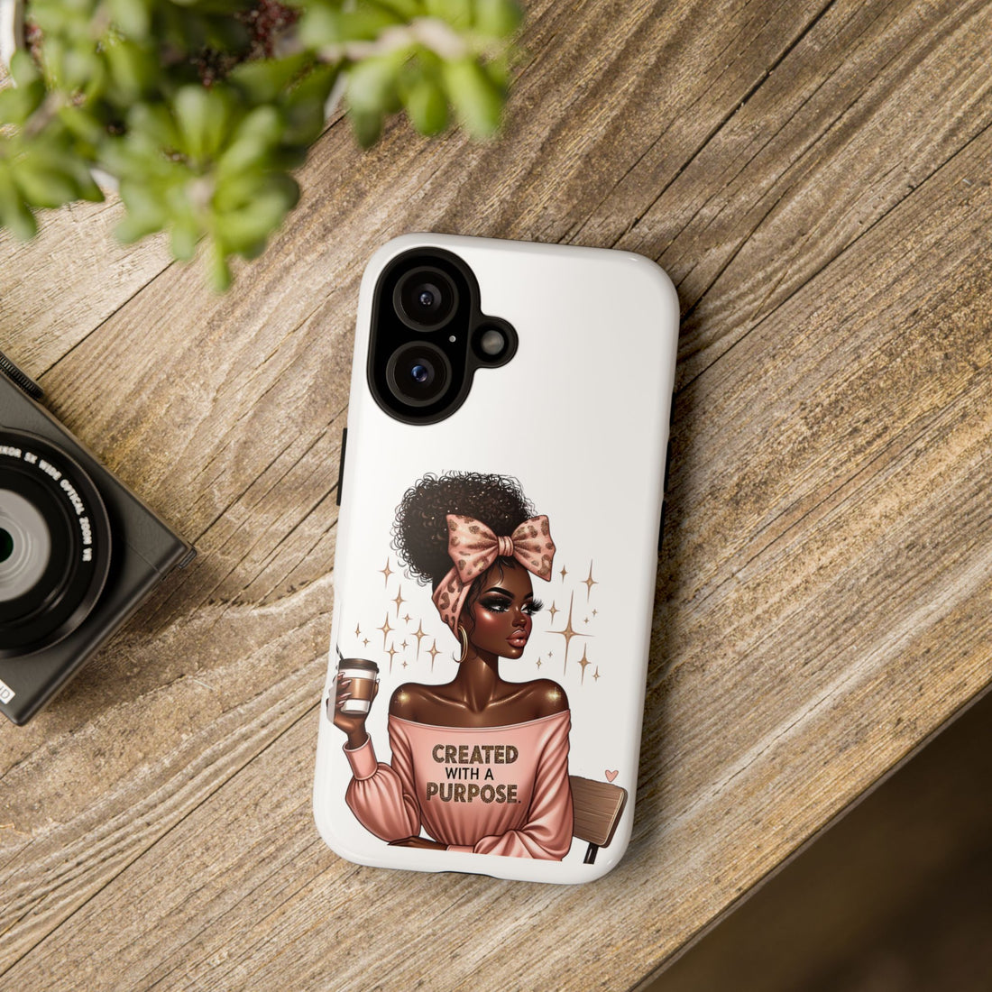 Created With A Purpose Phone Case – Chic Strong Woman Design