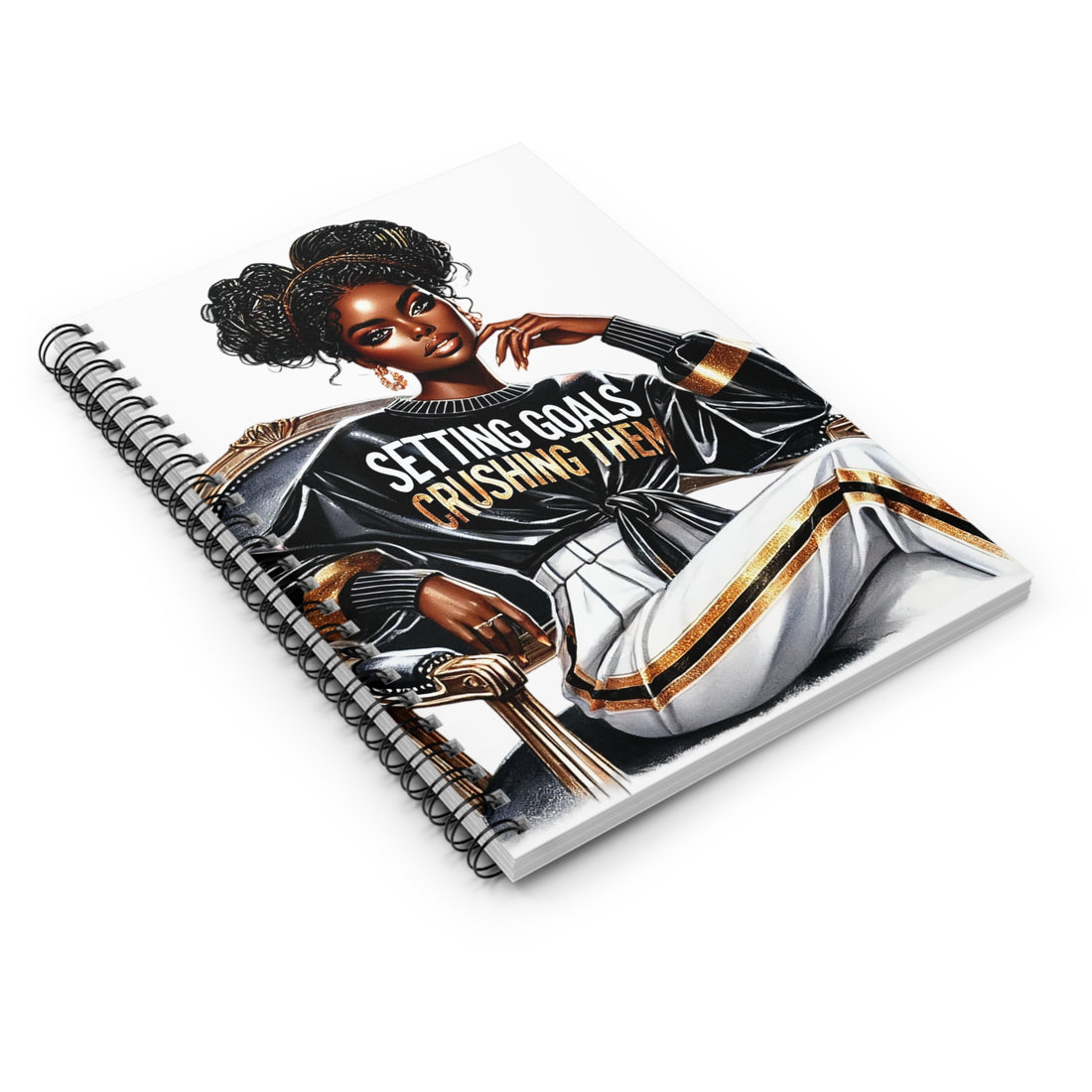 Setting Goals Crushing Them Spiral Notebook - Inspirational Journal for Women