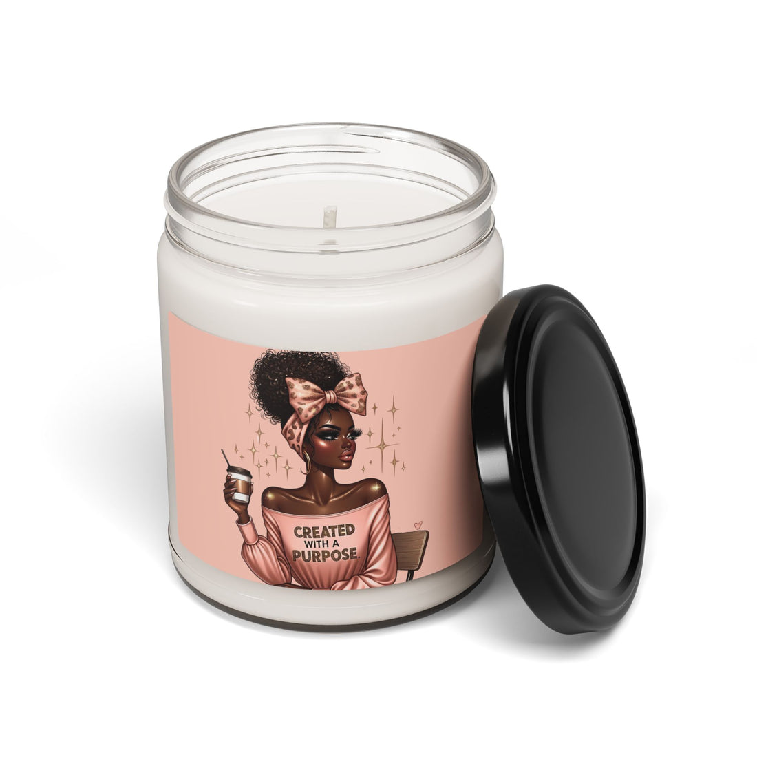 Created With A Purpose Scented Soy Candle - 9oz | Relaxing Aroma for Empowerment & Self-Care